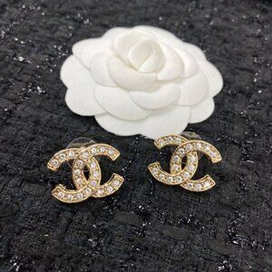Chanel classic CC earrings✅✅✅